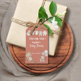 パンパスグラスボーホベイビーシャワーを待つことができる ギフトタグ