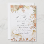 パンパスグラスボー結婚ホテーマ 招待状 (正面)