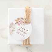 パンパスグラスポップ・アートのテラコッタit女の子ベビーシャワー フェイバータグ (インサイチュ)