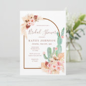 パンパスグラスメキシカンフィエスタボホブライダルシャワー 招待状 (スタンド正面)