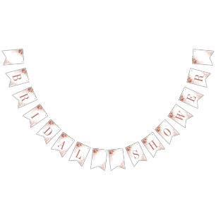 パンパスグラスモダンタンブライダルシャワー バンティングフラッグ