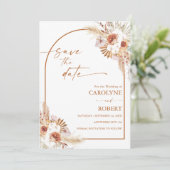 パンパスグラスモダンボホテラコッタ結婚ズ セーブザデート (スタンド正面)