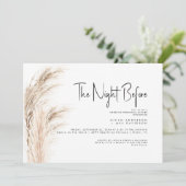 パンパスグラスリハーサルディナーの前の夜 招待状 (スタンド正面)