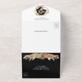 パンパスグラスリース乾燥パームブラック結婚ズ オールインワン招待状 (外側)