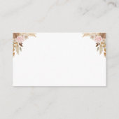 パンパスグラス乾燥フローラ本の赤ちゃんシャワー エンクロージャーカード (裏面)