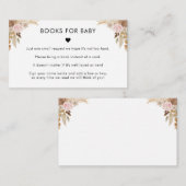 パンパスグラス乾燥フローラ本の赤ちゃんシャワー エンクロージャーカード (正面/裏面)
