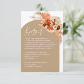 パンパスグラス乾燥ヤシの熱帯オレンジ色の花 エンクロージャーカード (スタンド正面)