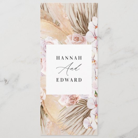 パンパスグラス乾燥植物体ボヘミアンスクリプトメニュー メニュー (裏面)