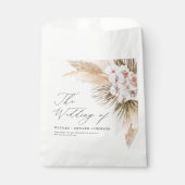 パンパスグラス乾燥植物文字ボホ結婚のn フェイバーバッグ (正面)