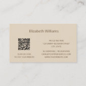 パンパスグラス写真写実的 | QRコード 名刺 (裏面)