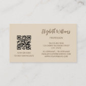 パンパスグラス写真写実的 | QRコード 名刺 (裏面)