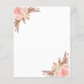 パンパスグラス写真結婚式デイトカードを保存 (裏面)