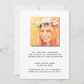 パンパスグラス写真赤面卒業発表 案内状 (裏面)