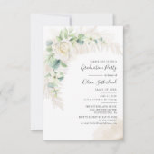 パンパスグラス卒業式2025フォトグラッドパーティー 招待状 (正面)