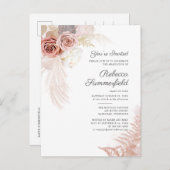 パンパスグラス卒業2025 インビテーションポストカード (正面/裏面)