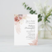 パンパスグラス卒業2025 インビテーションポストカード (スタンド正面)