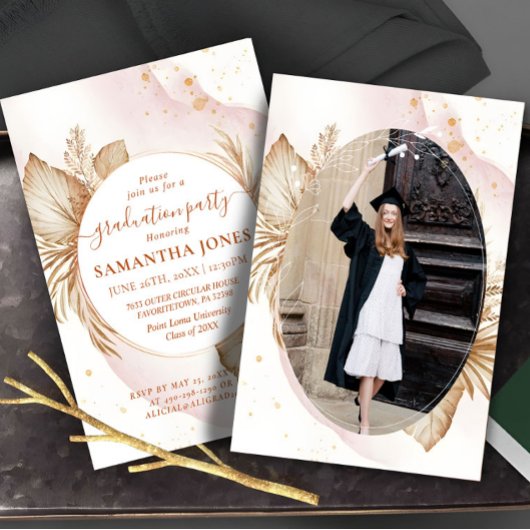 パンパスグラス卒業 招待状