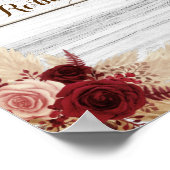 パンパスグラス最高のデイの日の日付のYesのサイン ポスター (角)