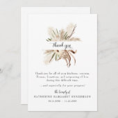 パンパスグラス死別葬礼 サンキューカード (正面/裏面)