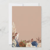 パンパスグラス水彩フローラボホ結婚ズ 招待状 (裏面)