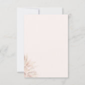 パンパスグラス水彩ベビーシャワー サンキューカード (裏面)