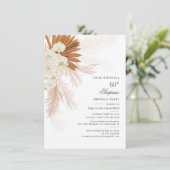 パンパスグラス焼きオレンジ60th誕生日パーティー 招待状 (スタンド正面)