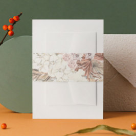 パンパスグラス熱帯ジャングル結婚ズ 招待状ベリーバンド