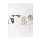 パンパスグラス熱帯ジャングル結婚フローラ 招待状ベリーバンド (正面例)