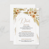 パンパスグラス熱帯ボヘミ結婚アン詳細 エンクロージャーカード (正面/裏面)