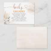 パンパスグラス白い蘭ボホベイビーシャワーブックス エンクロージャーカード (正面/裏面)