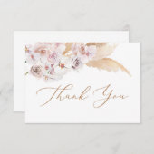 パンパスグラス砂漠サンキューカード ノートカード (正面/裏面)