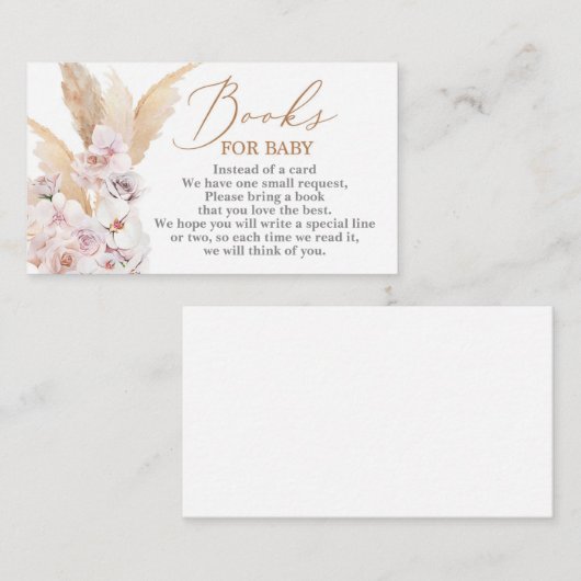 パンパスグラス砂漠ブックスベビー エンクロージャーカード (正面/裏面)