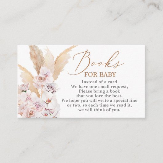 パンパスグラス砂漠ブックスベビー エンクロージャーカード (正面)