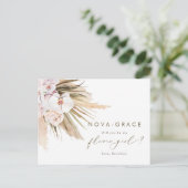 パンパスグラス私の花の少女 インビテーションポストカード (スタンド正面)