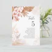 パンパスグラス秋の結婚式テーブル番号 (スタンド正面)