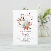 パンパスグラス素朴テラコッタブライダルティーパーティー 招待状 (スタンド正面)