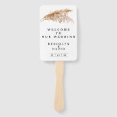 パンパスグラス素朴ピクトグラム結婚式 プログラム ハンドファン (正面)