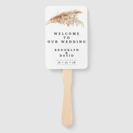 パンパスグラス素朴ピクトグラム結婚式 プログラム ハンドファン