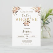 パンパスグラス素朴ボホベビーシャワー招待状 招待状 (スタンド正面)