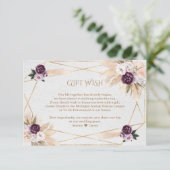 パンパスグラス紫結婚の花の贈り物 エンクロージャーカード (スタンド正面)