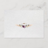 パンパスグラス紫結婚の花の贈り物 エンクロージャーカード (裏面)