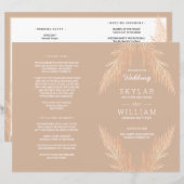 パンパスグラス結婚のセレモニー植物折り畳み (正面/裏面)