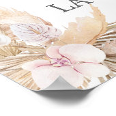 パンパスグラス結婚の歓迎サイン ポスター (角)