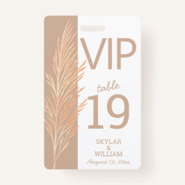 パンパスグラス結婚ズおもしろいVIPクリエイティブ座席表 バッジ