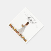 パンパスグラス結婚ズガウンボホブライダルシャワー スタンダードカクテルナプキン (角)