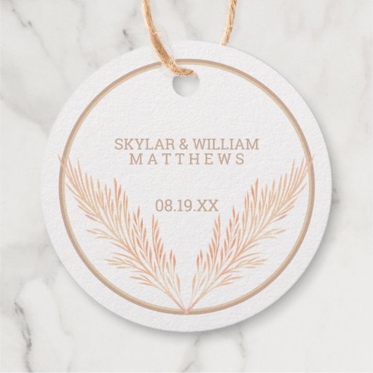 パンパスグラス結婚ズシエレガントック実在ドゴールド箔 フェイバータグ (裏面)