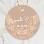 パンパスグラス結婚ズトレンディーボホサンキュー フェイバータグ (正面)