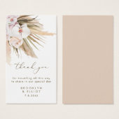 パンパスグラス結婚ズホテルサンキューギフトラベル (正面&裏面)