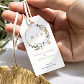 パンパスグラス結婚ズボホテラコッタモノグラムシック ギフトタグ