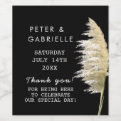 パンパスグラス結婚ズワインボトルラベル ワインラベル (シングルラベル)